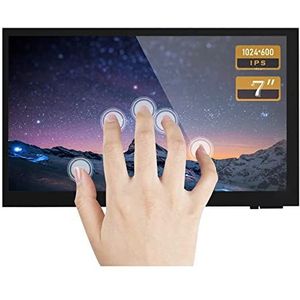 Ingcool 7 inch Touchscreen Monitor for Raspberry Pi 1024x600 Resolutie IPS-scherm Display 7"" HDMI LCD voor Raspberry Pi, Jetson Nano Developer Kit, PC Ondersteunt Verschillende Systemen
