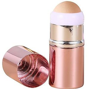 Olie-absorberende vulkanische gezichtsroller herbruikbaar voor reizen met reserve bal, roze met reserve bal D, 6,5 x 2,5 cm