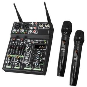 Audiomixer 4-kanaals Krachtige Versterker Geluid Mixen Met Microfoon Digitale Bordconsole For Karaokepodium Breed Toepasbaar