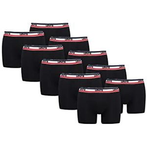 Levi's Sportswear Logo Boxershorts voor heren, ondergoed van biologisch katoen, verpakt per 10 stuks, zwart, XL