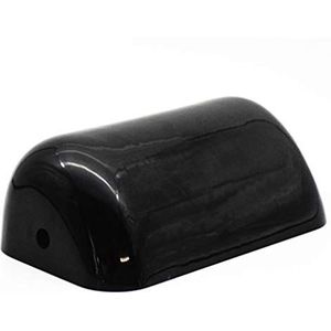 LANMOU Vervanging lampenkap voor bankiers lamp, bankiers tafellamp glazen lampenkap, multicolor vervanging glazen kap bankiers lamp glazen kap voor bureaulamp, 22,5 cm,Black