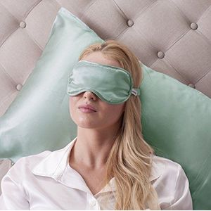 Jasmine Zijde 100% Pure Zijde Gevulde Oog Masker/Slaapmasker Slaap Masker met Aanpasbare Comfortabele Band