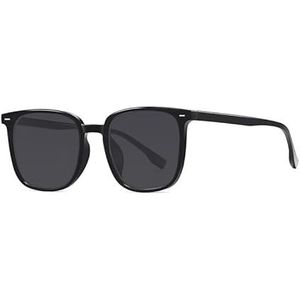Zonnebril met klein montuur Veganistische zonnebril met groot montuur Premium Feeling Teal-zonnebril for heren en dames (Color : Black)
