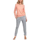 Merry Style Dames Pyjama MS10-168 (Zalm/Grijs, XL)