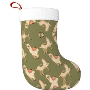 Kfjghhl Alpaca. Grote Xmas Kous Sneeuwpop Gedrukt Patroon Sokken Kerst Opknoping Tassen Home Decoraties