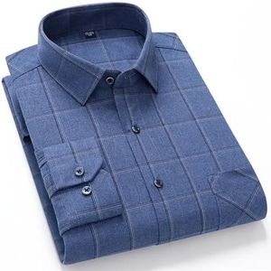 Rfmfkkg Mannen Lange Mouwen Shirt Met Geruite Strepen Reizen Thuis Katoen Comfortabel Casual Shirt 220 43 Maat 180cm 85kg