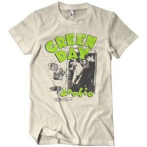 Green Day Officieel gelicenseerd Sketched Up Heren T-shirt (Khaki), Medium