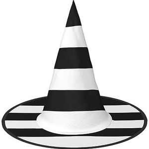 SSIMOO Strepen zwart-witte Halloween-feesthoed, grappige Halloween-hoed, brengen plezier op het feest, maken je de focus van het feest