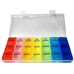 Cecilie Wekelijkse 7 Dagen Pill Geneeskunde Box houder Organizer Weekly 7 Dag 21 Slots Pil opslag Doos for Medicijnen Supplementen Cecilie
