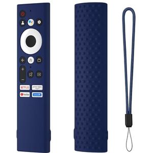 voor Skyworth 55Q20 TC9010 TC9012 RHA-T2 Afstandsbediening Siliconen Hoesje Beschermhoes Hoes Hoes Hoes Voor Kodak CAPRO Serie 4K Ultra HD LED TV Afstandsbediening (Donkerblauw)