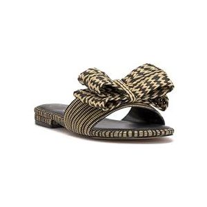 Jessica Simpson Avrena platte sandaal voor dames, Zwart, 42 EU