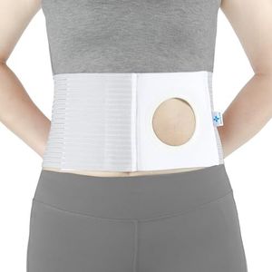 Verstelbare Stoma-herniaband - Ademende Stoma-ondersteuningsband For Colostomie- En Ileostoma-zakhouder - Postoperatieve Zorg, Geschikt For Mannen En Vrouwen(M)