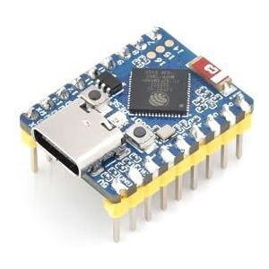 ESP32-S3 Mini Development Board with Pre-soldered Header Based On ESP32-S3FH4R2 Dual-Core Processor,with 2.4GHz Wi-Fi and Bluetooth 5 Support,240MHz Running Frequency, Support C/C++, MicroPython