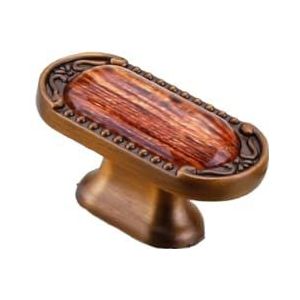 UQMBCEFDQ Chinese klassieke kristallen kast deurgrepen antieke houtnerf kledingkast handgrepen meubels hardware accessoires (maat : koffie 6228 enkel gat-4)