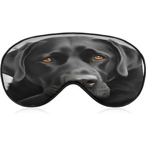 Zwart hondenoogmasker, zijslaapmasker, licht, blinddoek, slaapmasker, neuskussen en elastische band, voor kinderen, dames en heren
