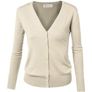 Dames Basic Spring Button Down Cardigan