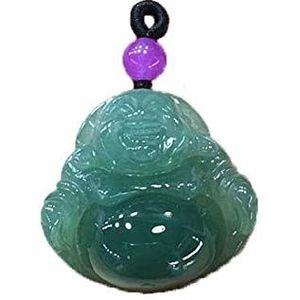 jade hanger, jade ketting, Natuurlijke Jade Boeddha Jadeïet hanger ketting met certificaat
