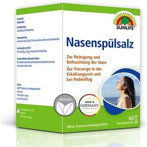 SUNLIFE Neusspoelzout en Sunlife winkelwagenchip (60 sticks)