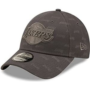 New Era Los Angeles Lakers NBA Monogram AOP Grey 9Forty Snapback Cap - One-Size