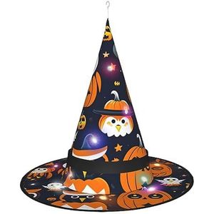 Halloween uil spook pompoen heksenhoed - LED gekleurd licht, geschikt voor Halloween, Kerstmis, rollenspel en meer