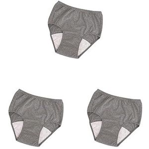 3 Set van ouderen incontinentie luier wasbare zachte luier voor volwassenen oudere senioren lichtgrijs L, L 50CC