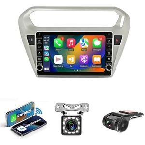 Android 14 Auto Stereo MP5 Player 9'' Screen Autoradio Voor Peugeot 301/Citroen Elysee 2013-2018 Car-play Android Auto GPS-navigatie Bluetooth RDS FM AM DAB+ Radio Stuurbediening Voice Control(NF-6 8C