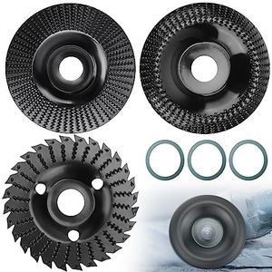 3-delige houten slijpschijf voor haakse slijper, 125 mm, houtslijpschijf met 16 mm afdekconverter, houtfrees, raspschijf, slijpschijven, voor haakse slijper, houtmaterialen polijsten, snijden