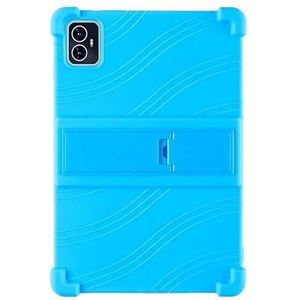 Zachte siliconen beschermhoes geschikt for Teclast M50 M50 Pro Valbestendige hoes Anti-crack Behuizing Mouw Standhouder(Color:Sky Blue,Size:For Teclast M50 Pro)