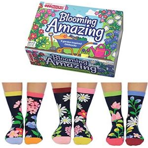 United Oddsocks Blooming Amazing Box van 6 Oddsocks voor dames - UK 4-8, Meerkleurig, 37-42 EU
