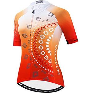 Fietsshirt voor dames, korte mouwen, MTB-sportkleding, biking, fietskleding, biking-tops, Cf2303-sj, M