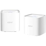 D-Link COVR-1102 AC1200 Dualband Whole Home Mesh Wi-Fi-systeem (2-pak) met MU-MIMO, 2 Gb-poorten, eenvoudige installatie, ouderlijk toezicht, werkt met Alexa/Google Assistant, EasyMesh, Wit, 2-pack