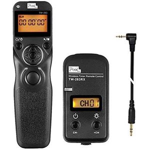 Pixel Draadloze digitale camera afstandsbediening TW283-E3 intervalometer ontspanner timer compatibel met Canon EOSR R6 90D 250D 200D; Olympus EM1X EM1-III EM5-III compatibel met Fuji XT3 XT4 XT30