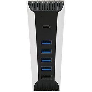 5-poorts USB-hub voor USB-uitbreidingshub met Hoge Snelheid Oplader USB-verlenger Compatibel met gameconsole, 5-hubsplitser met USB C-poort