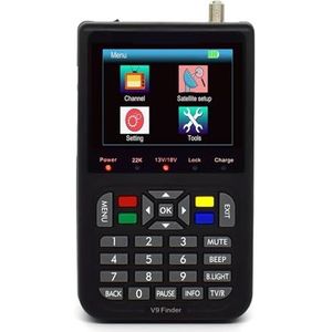 Digitale satellietzoeker V9 Finder Digitale satellietzoeker LCD-satellietzoeker Digitale satellietsignaalzoeker Meter 3,5 inch LCD voor het aanpassen van de satelliet-tv-schotel