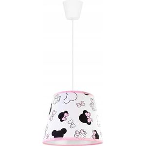 Light-Home - MINNIE - Pendellamp Kinder - Moderne Hanglampe voor Kinderkamer - Lampe met Lampenkap - Metaal en Materiaal - E27 - Klassiek 1-Lichtbronnen - Wit en Roze