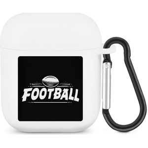 Voetballer Gift Leuke Case voor AirPods 2&1 Schokbestendige Beschermende Hoofdtelefoon Gevallen Cover Met Sleutelhanger Voor Mannen Vrouwen