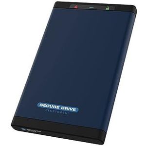ClevX SECUREDATA 250 GB SecureDrive BT FIPS 140-2 Solid State-schijf met Bluetooth-controle, zwart, SD-BT-12-BU250GB-SSD