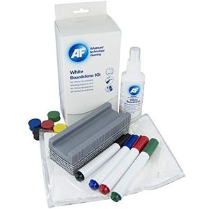 AF Complete Whiteboard Cleaning Kit - 125ml Solution, Magnets, Eraser, Pens and Cloths, White (WBK000)
