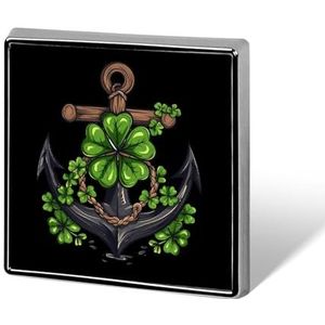 St Patricks Day klavertje vier boot Anchor_pixian_ai broche pinnen voor mannen vrouwen vierkante badge kraag pin reversspeldjes voor jurk jas rugzak accessoires