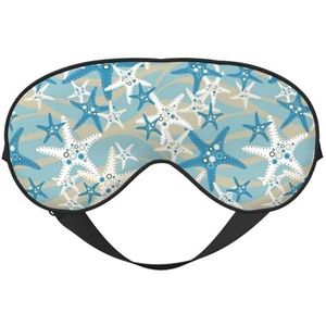 Mooie zeester afdrukken all-Occasion Sleep Eye Mask met dubbele zijden verstelbare riem perfect voor diensten en reizen