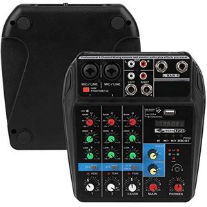 4-kanaals muziekconsole-mixer Tuner Geluidsmixing voor Bluetooth USB-thuisproductie K-nummers