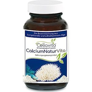 Cellavita Calcium Natuur maandvoorraad 120 g | Calcium & Magnesium/Sango-koraalpoeder & Lithothamnium-algenpoeder