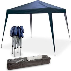 Julido vouwpaviljoen, partytent, pop-up tent, tuinfeest, feest, 3 x 3 m/2,4 x 2,4 m, marineblauw