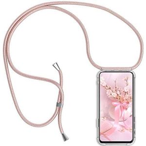 Necklace Case for Samsung Galaxy A52/ A52s,Cover with Neck Strap Phone Chain Case Crossbody Necklace with Cord Transparent Silicone Case with Adjustable Lanyard Case with Strap Cord,Pink
