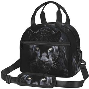 VTCTOASY Animal Panther Print Lunch Bag Vrouwen Mannen Herbruikbare Geïsoleerde Lunch Box Waterdichte Koeltas Voor Picknick Kantoor