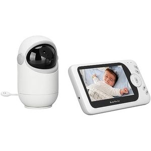 Babyfoon Beveiligingscamera, 260 M Bereik 4,3 Inch Scherm Nachtzicht 8 Slaapliedjes Video Babyfoon voor Buiten voor Binnen (EU-stekker)
