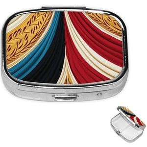 Pil Case Rechthoek 3 Compartiment Pillendoos Ronde Pil Organiseer Metalen Waterdichte Geneeskunde Organizer Doos voor Reizen Kleine Pillen Container Draagbaar voor Supplementen