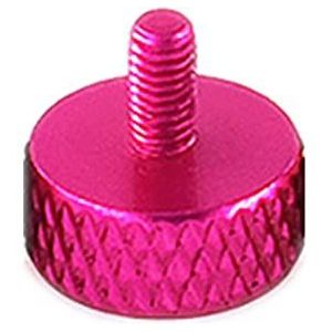 Aluminium legering duimschroef 2/5/10pcs M3 Hand-Draai Gekartelde Schroef DIY Computer Case Side Transparante Afdekplaat aluminium Thunmb Schroeven Gratis Verwijdering(Rose Red,5PCS-M3X10MM)