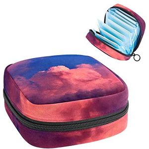 Maandverband Opbergtas,Draagbare maandverband Opbergzak,Lucht, Meerkleurig, 4.7x6.6x6.6 in/12x17x17 cm