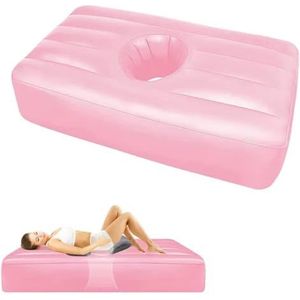 Yogamat Voor Zwangere Vrouwen Comfortabele Massale PVC-opblaasbaar Matras Met Gat, Comfortabel Full-body Kussen Zwangerschapskussens Om Te Slapen,Pink